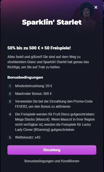 Zweite Einzahlung Zweite Einzahlung