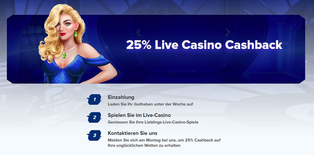 Live Casino Cashback Programm