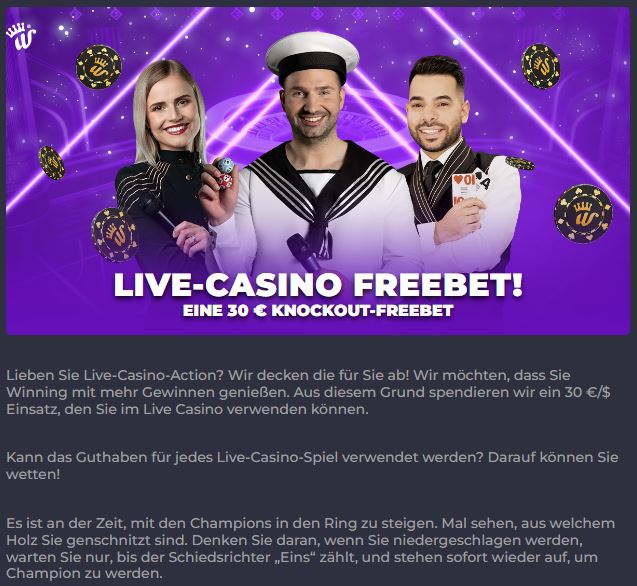 Live Casino Freebet
