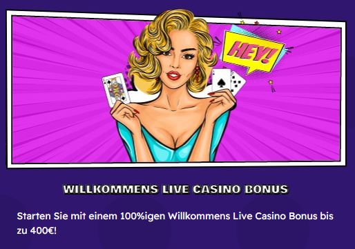 OhMyZino Live Casino Willkommensangebot