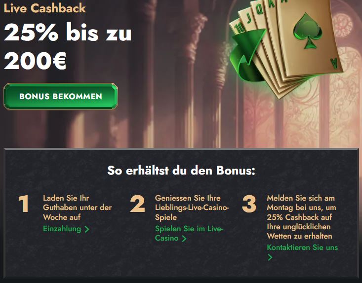 Live Casino Cashback Live Casino Cashback