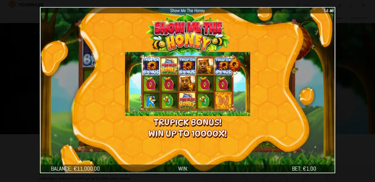 Show Me The Honey Slot Background Image