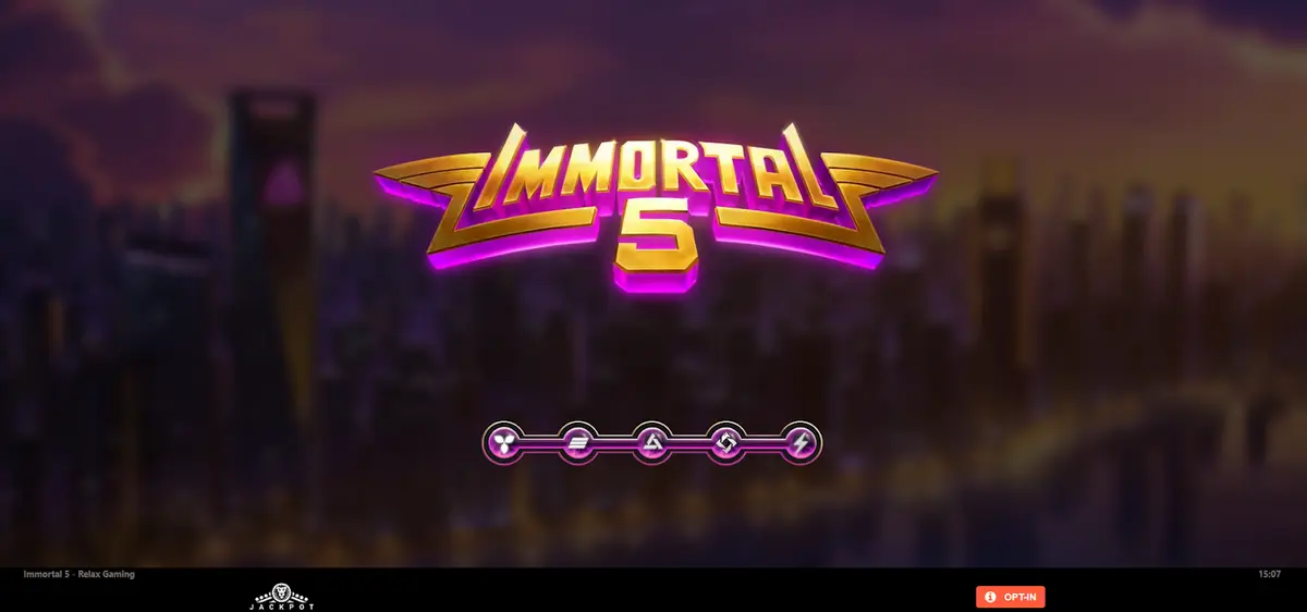 Immortal 5 Casino Slot Game Background Image