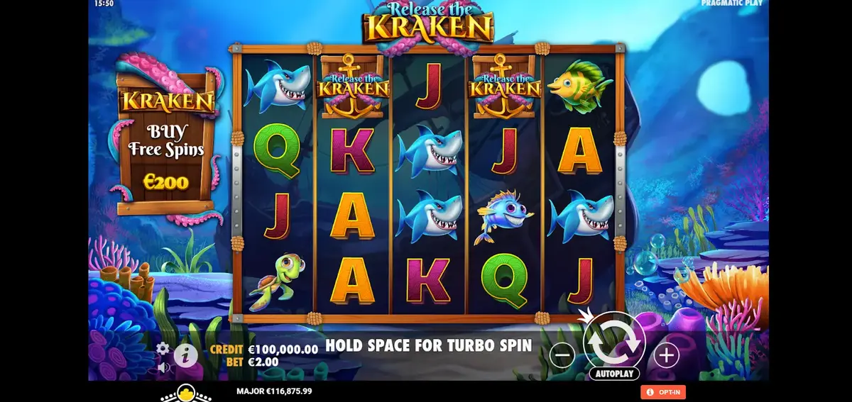 Release The Kraken Megaways Background Image