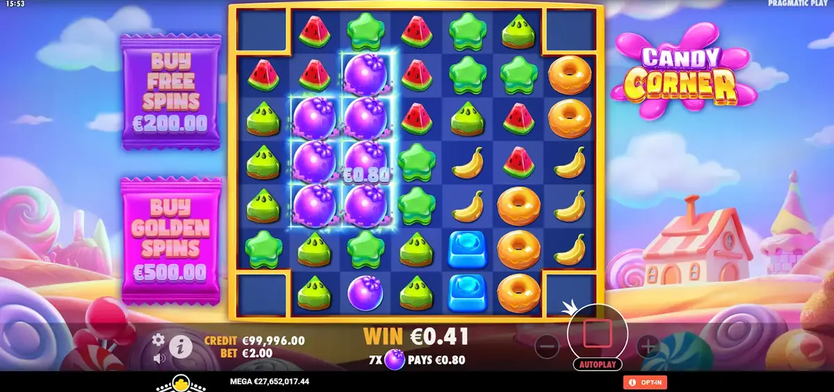 Candy Corner Slot Game Background Image