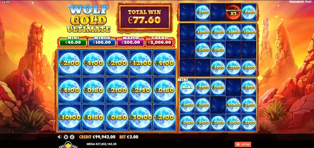 Wolf Gold Ultimate Slot Game Background Image