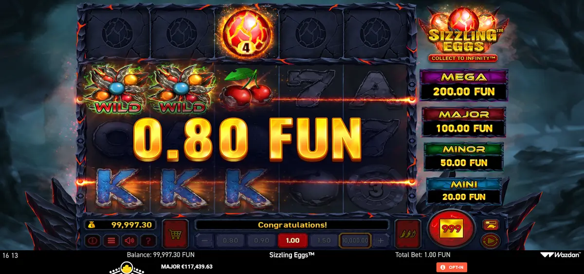 Sizzling Eggs Slot Game Background Image