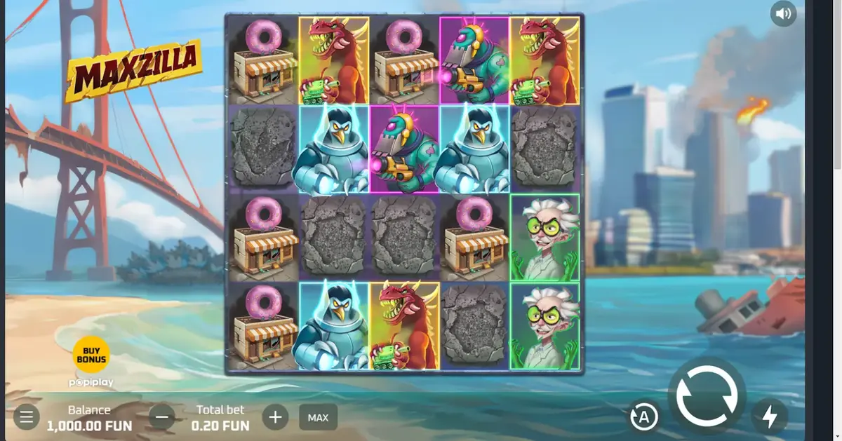 Maxzilla Slot Game Background Image