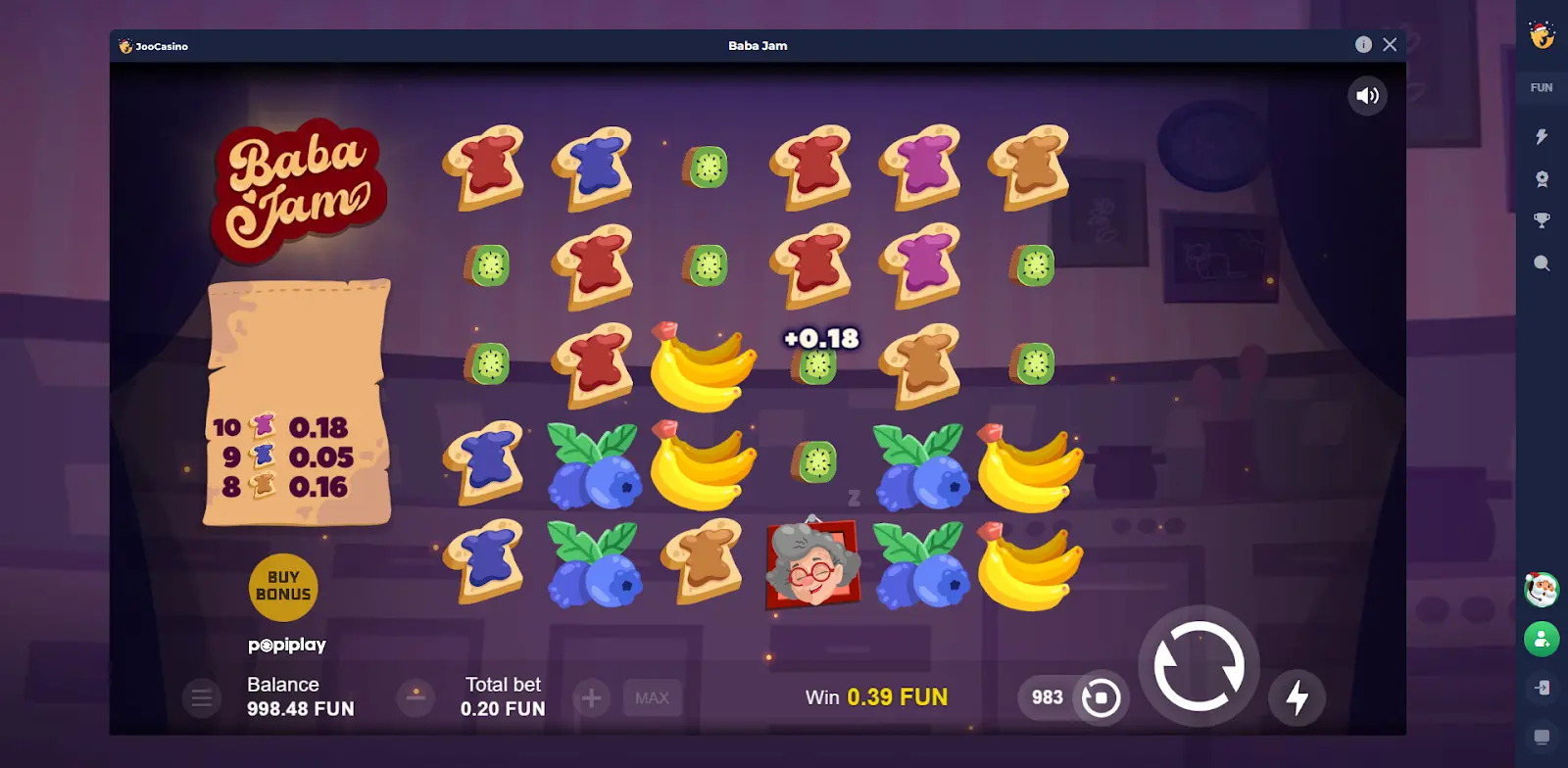 Baba Jam Casino Game Background Image