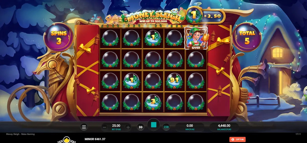 Money Sleigh Casino Game Background Image