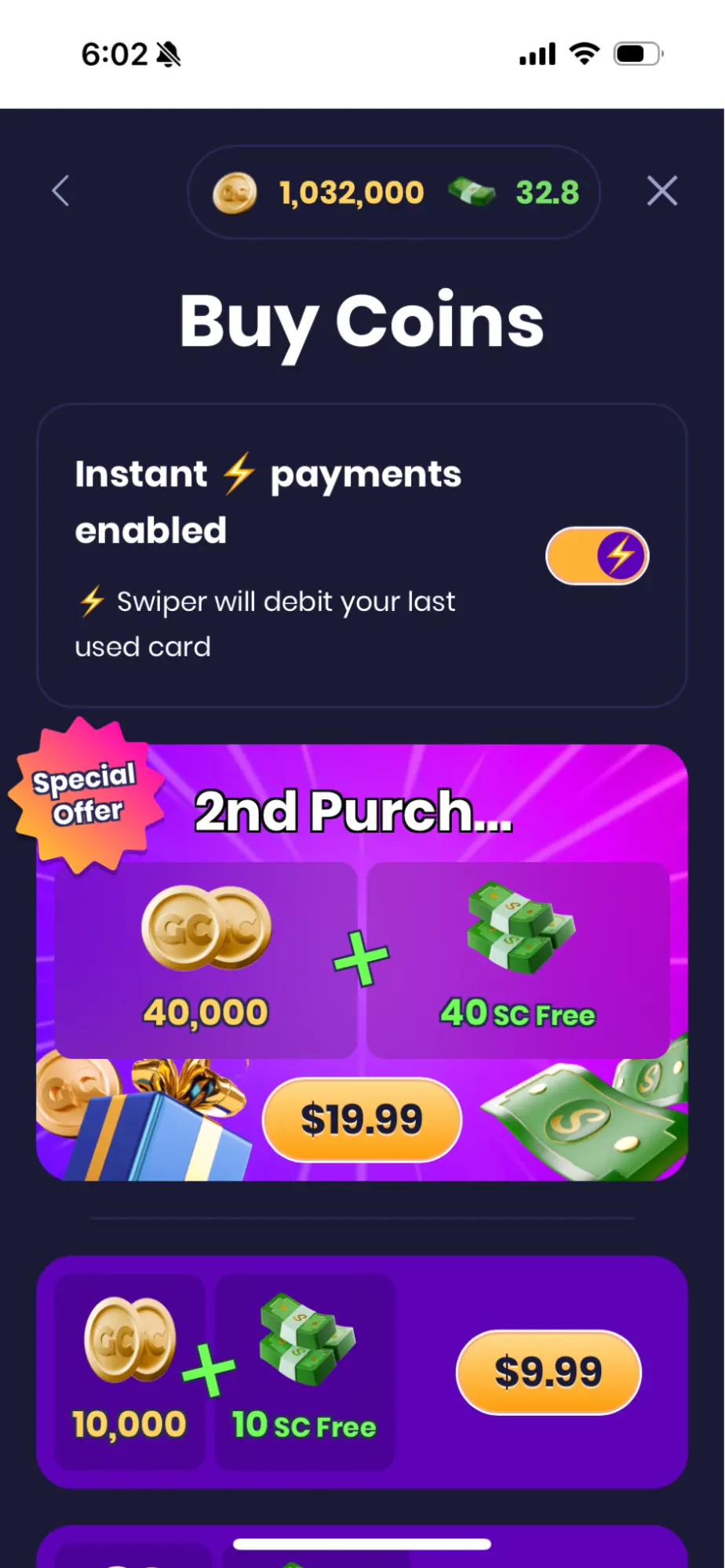 Spree Casino Buy Coins Background Image