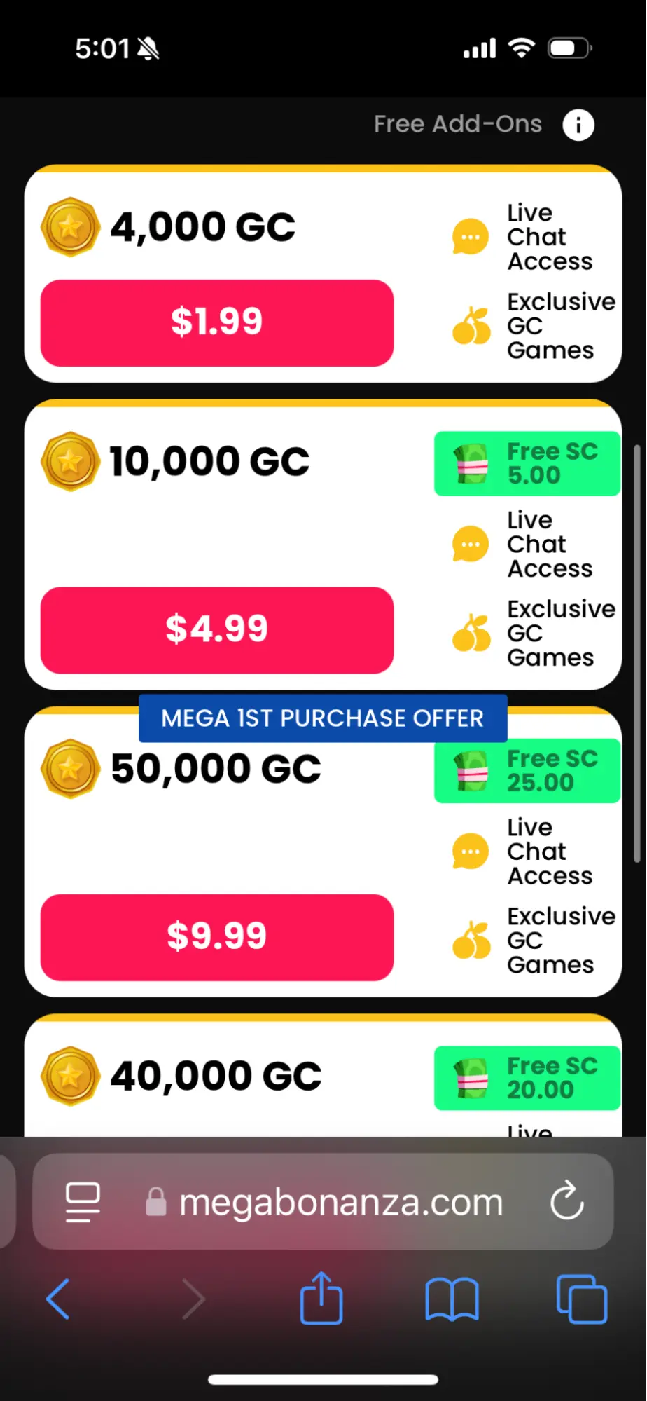Mega Bonanza Offers Background Image