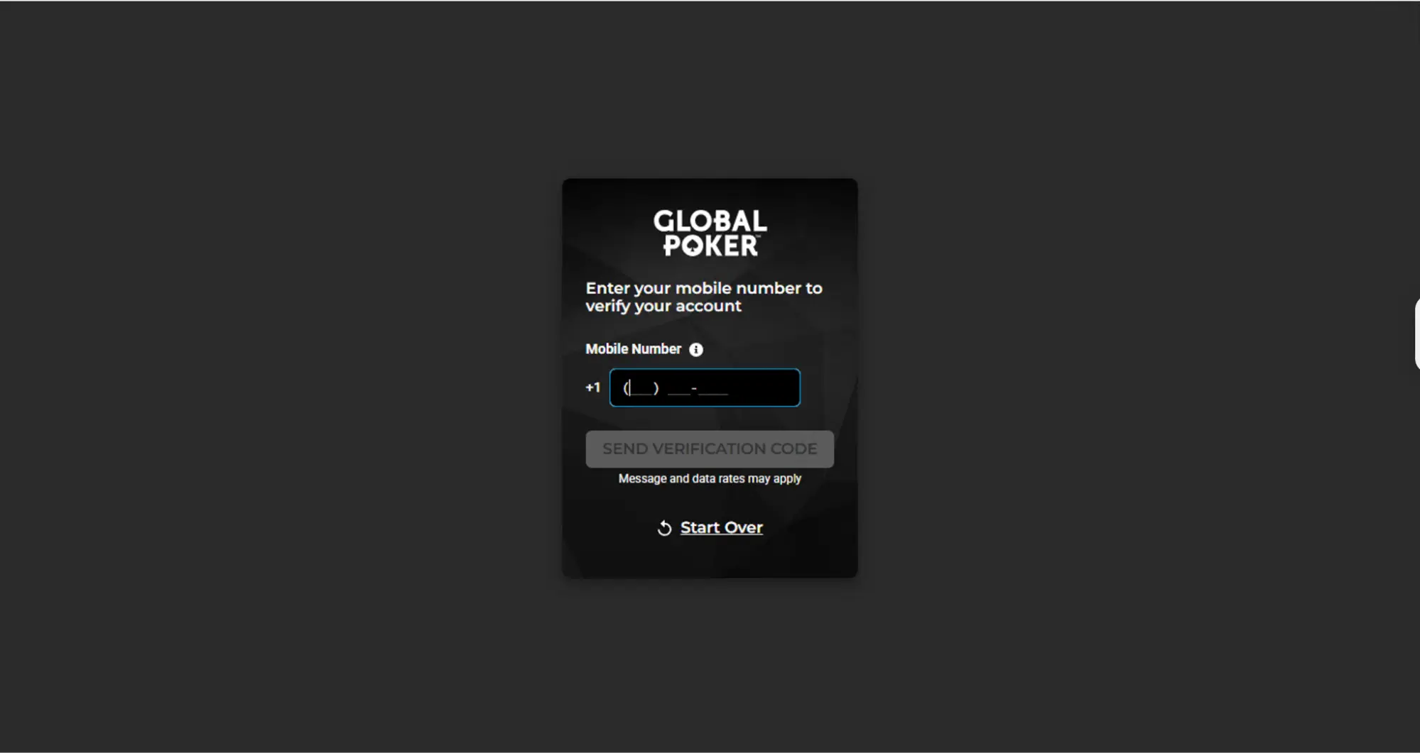 Global Poker Mobile Number Background Image