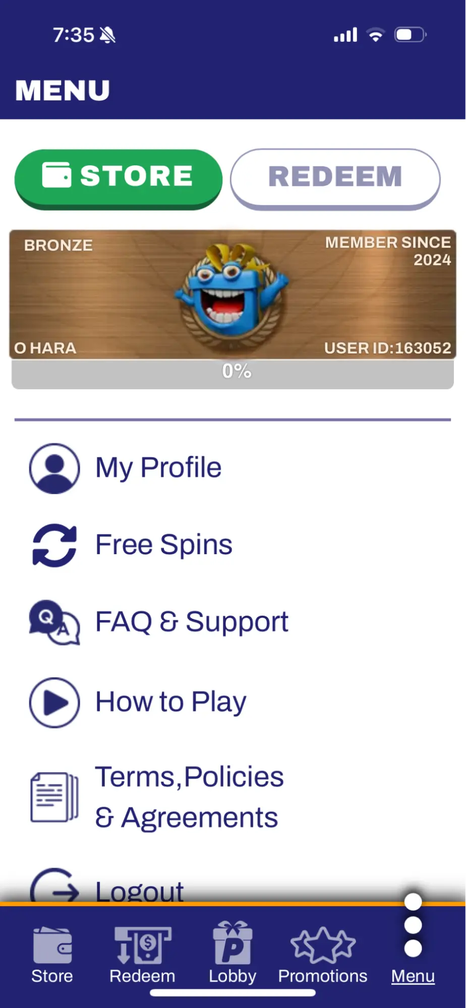 RealPrize Mobile Menu Background Image