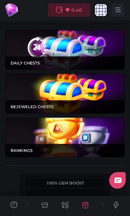 Vegas Gems Chests Background Image