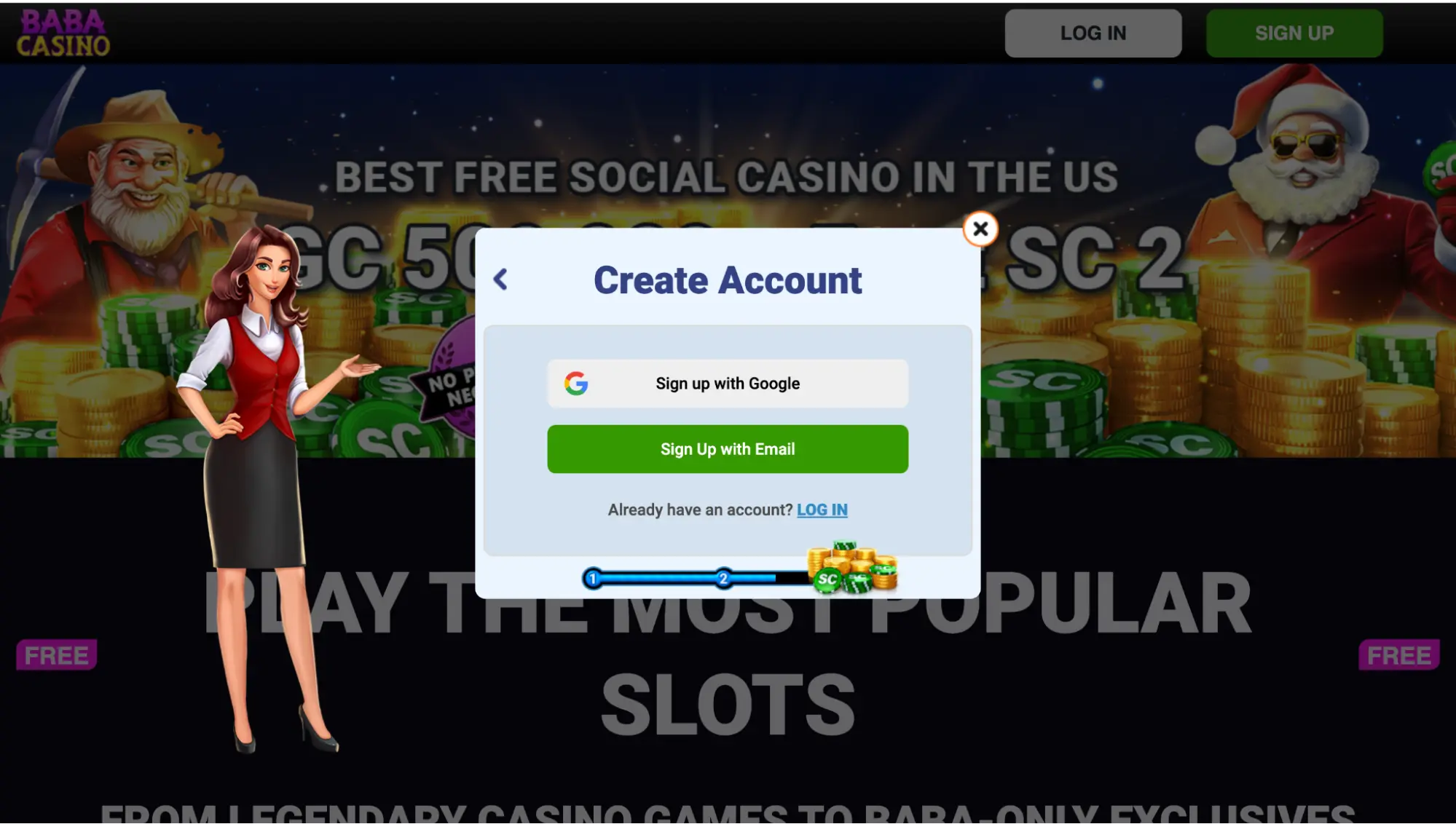Baba Casino Account Background Image