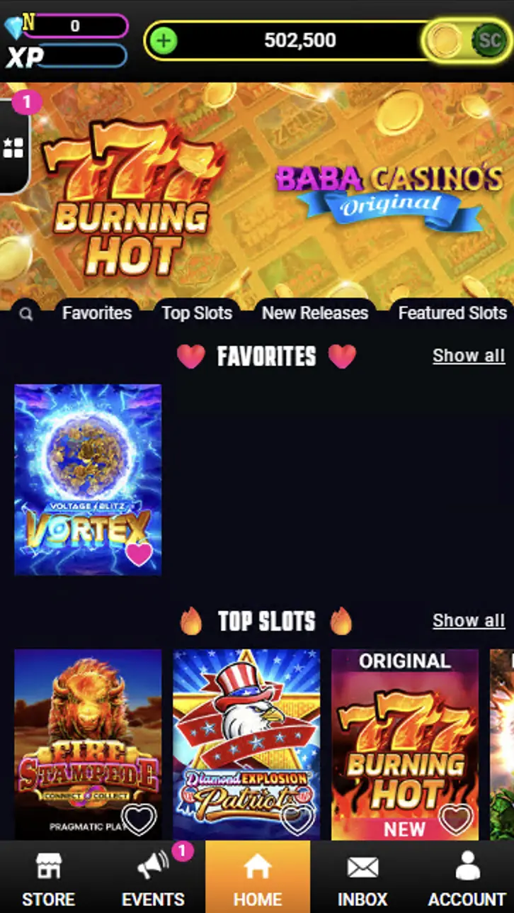 Baba Casino Mobile Games Background Image