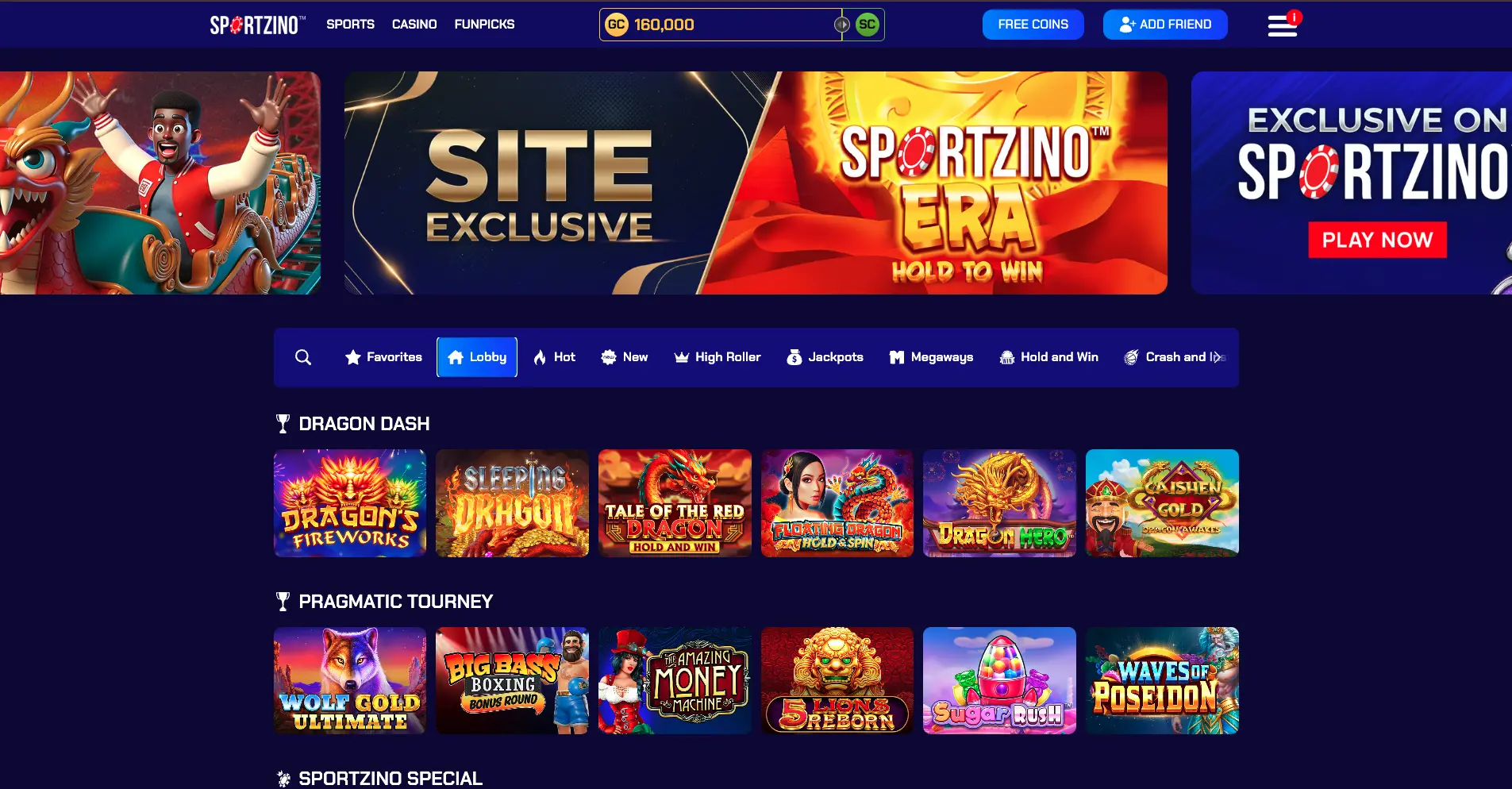Sportzino Lobby Background Image