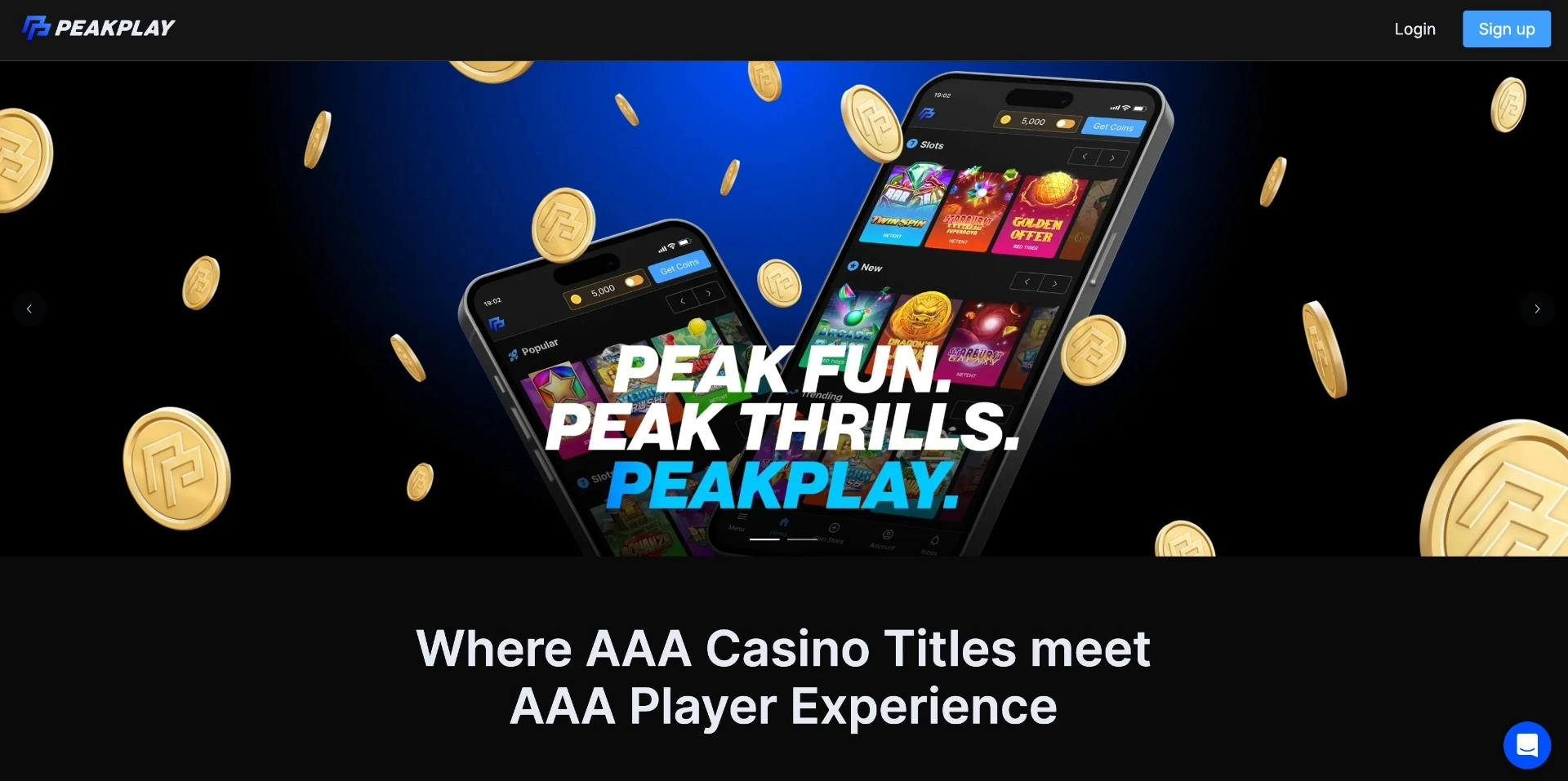 Peak Play Casino Background Image