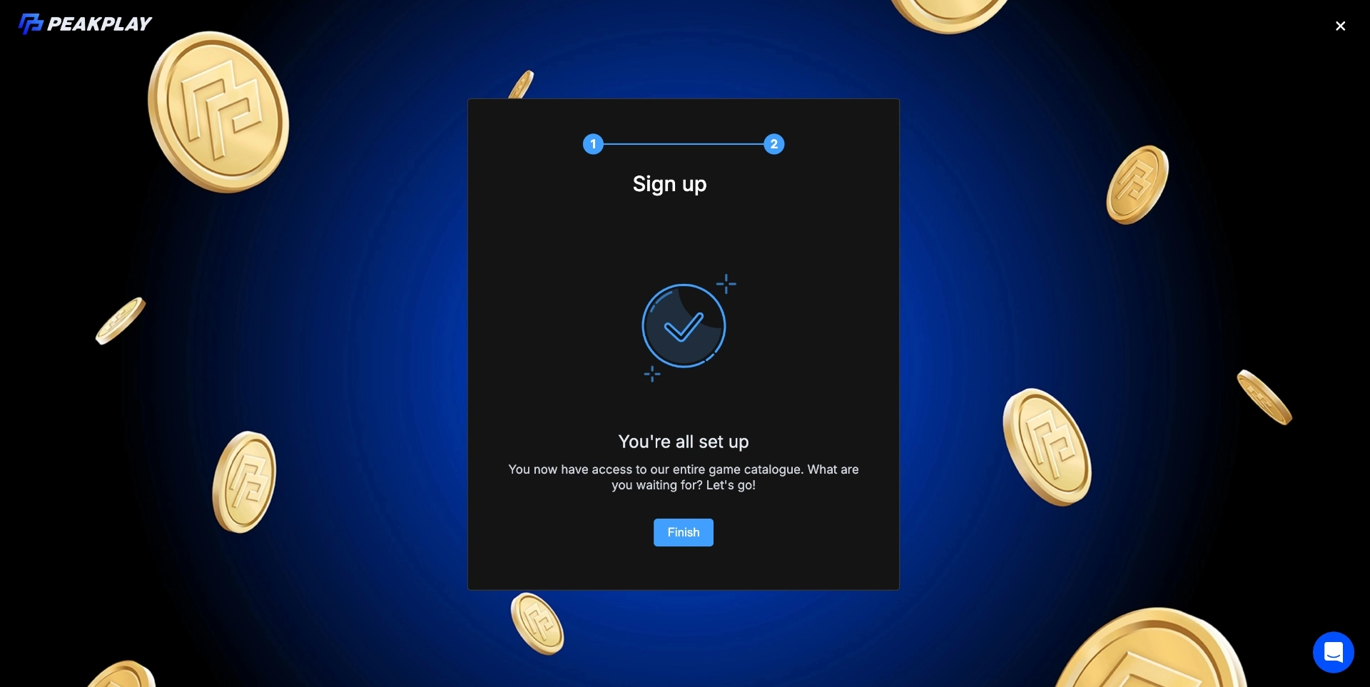 Peak Play Sign Up Final Step Background Image