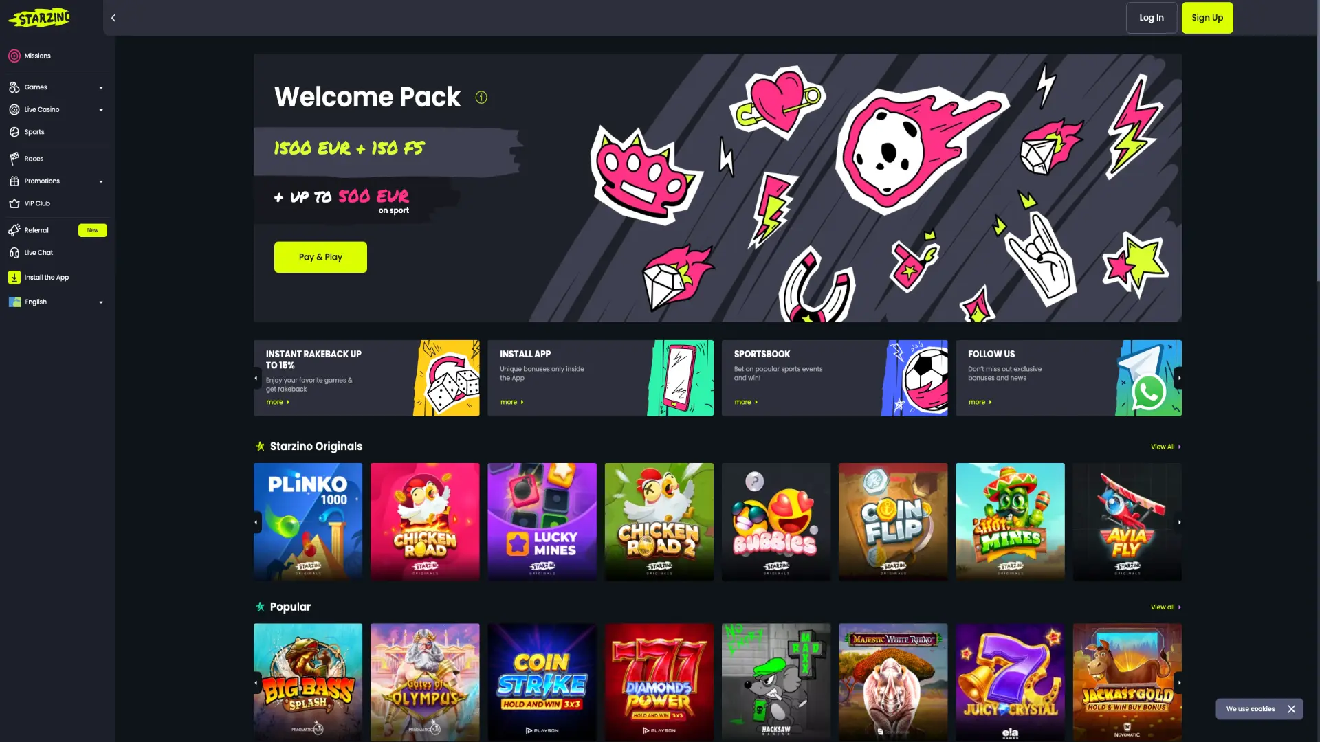 Starzino Casino Background Image