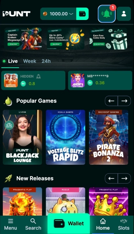 Punt Mobile Casino Background Image
