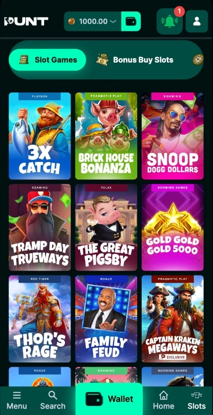 Punt Casino Mobile Slot Games Background Image