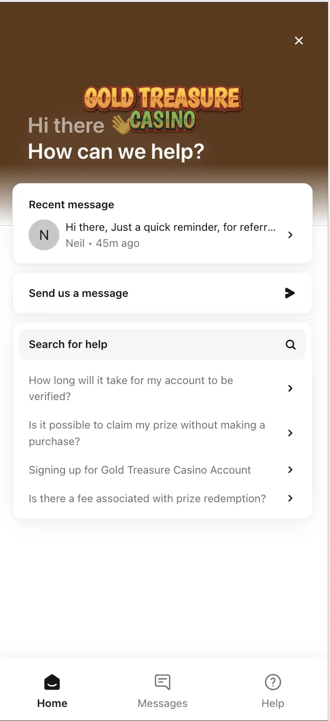 Gold Treasure Casino FAQ Background Image