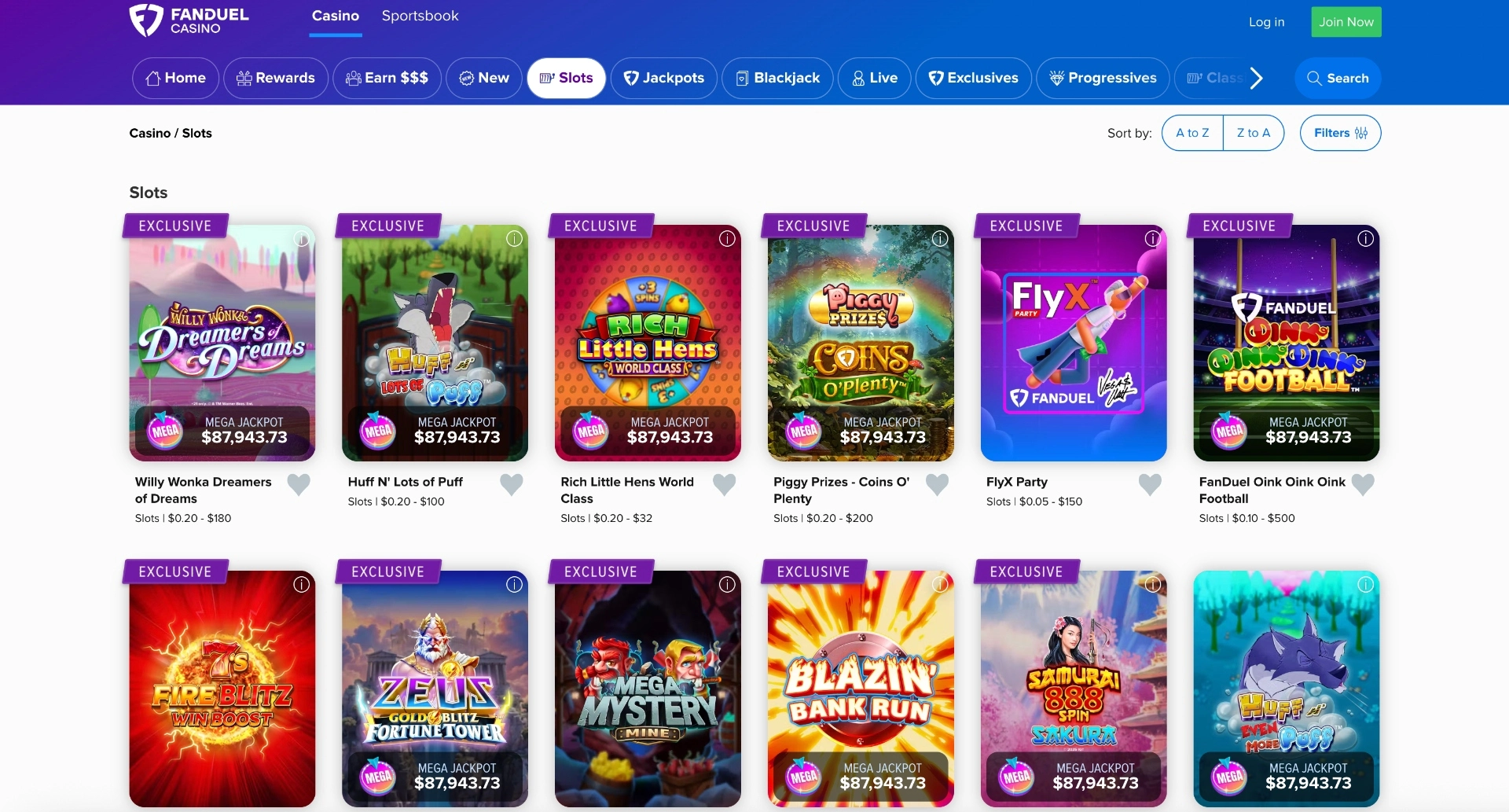 FanDuel Casino Exclusive Games Background Image