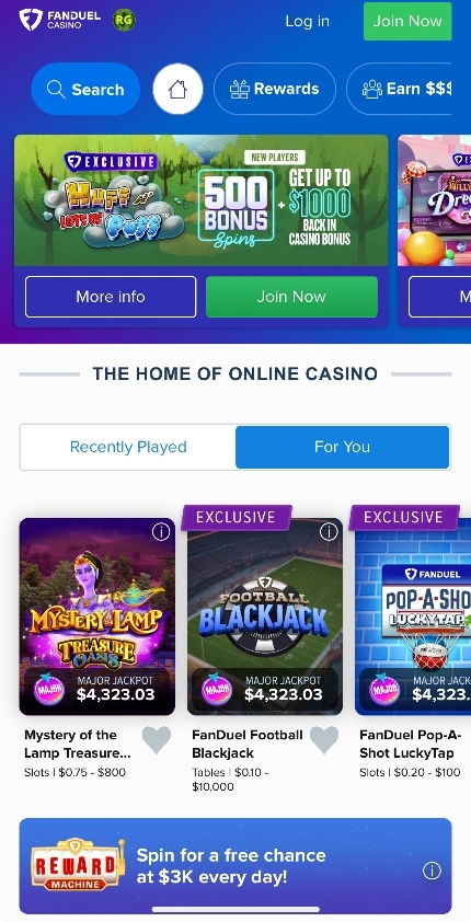 FanDuel Casino Mobile Background Image
