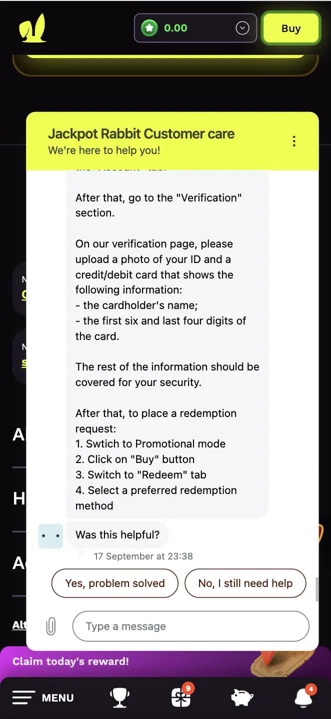 Jackpot Rabbit Customer Care Background Image