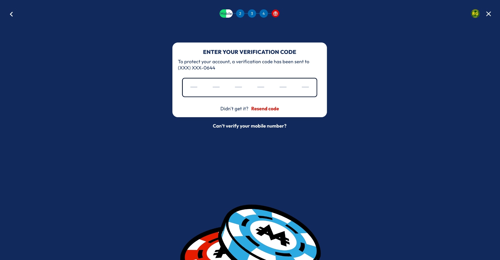 Monopoly Casino Verification Code Background Image