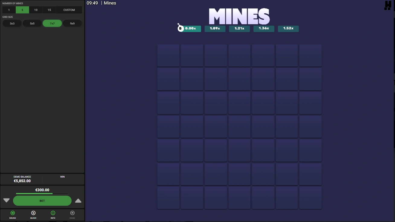 Primer Paso Para Jugar Minas Online Background Image