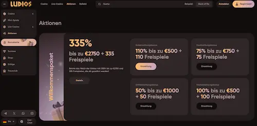 Ludios Casino Boni Background Image