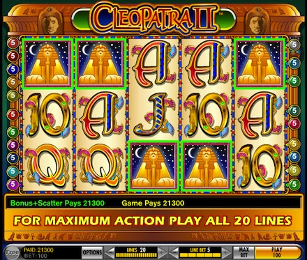 Cleopatra 2 slots big win