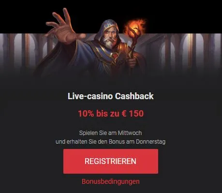 Live Casino Cashback