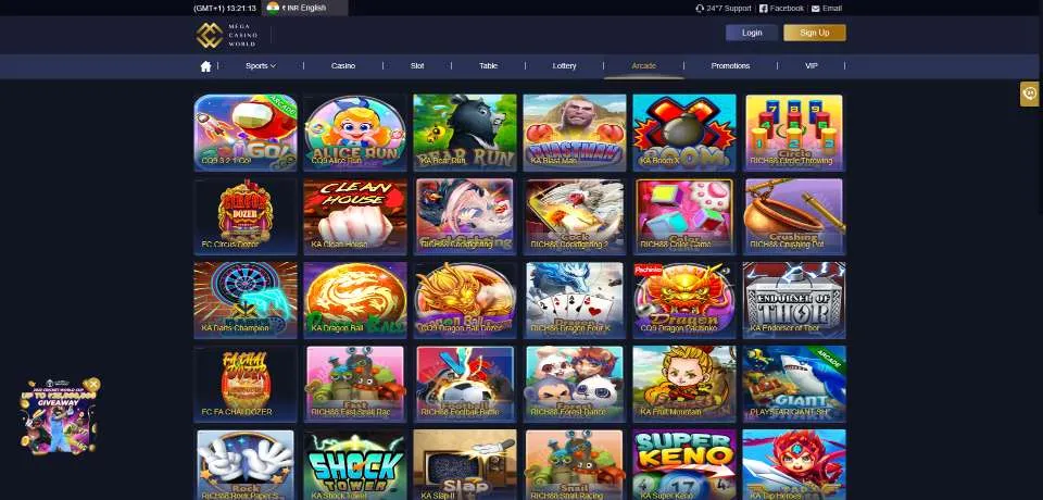 Mega Casino World Arcade Games