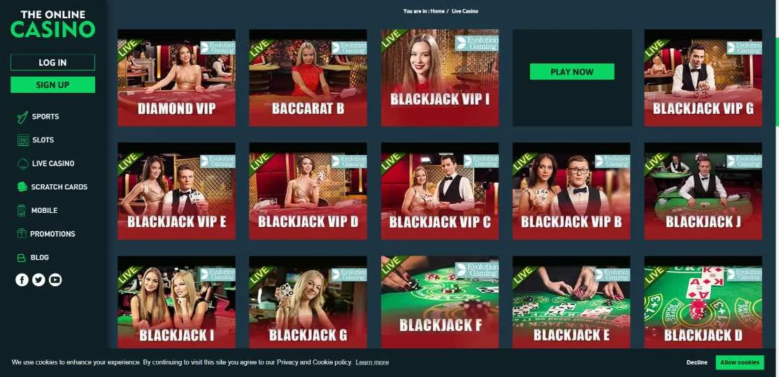 TheOnlineCasino Live Dealer Games