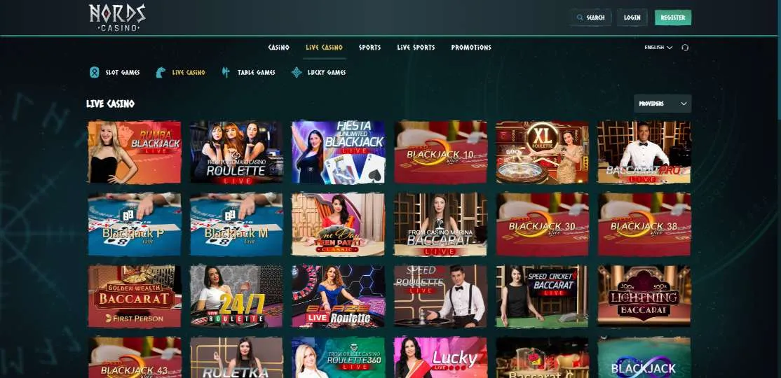 Nords Casino Live Dealer Games Background Image