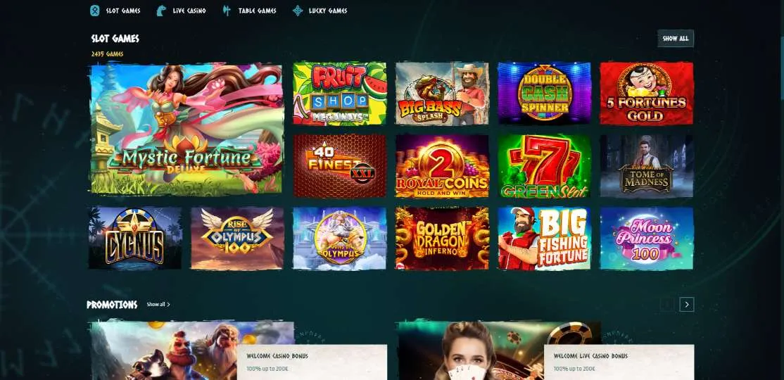 Nords Casino Slots Background Image