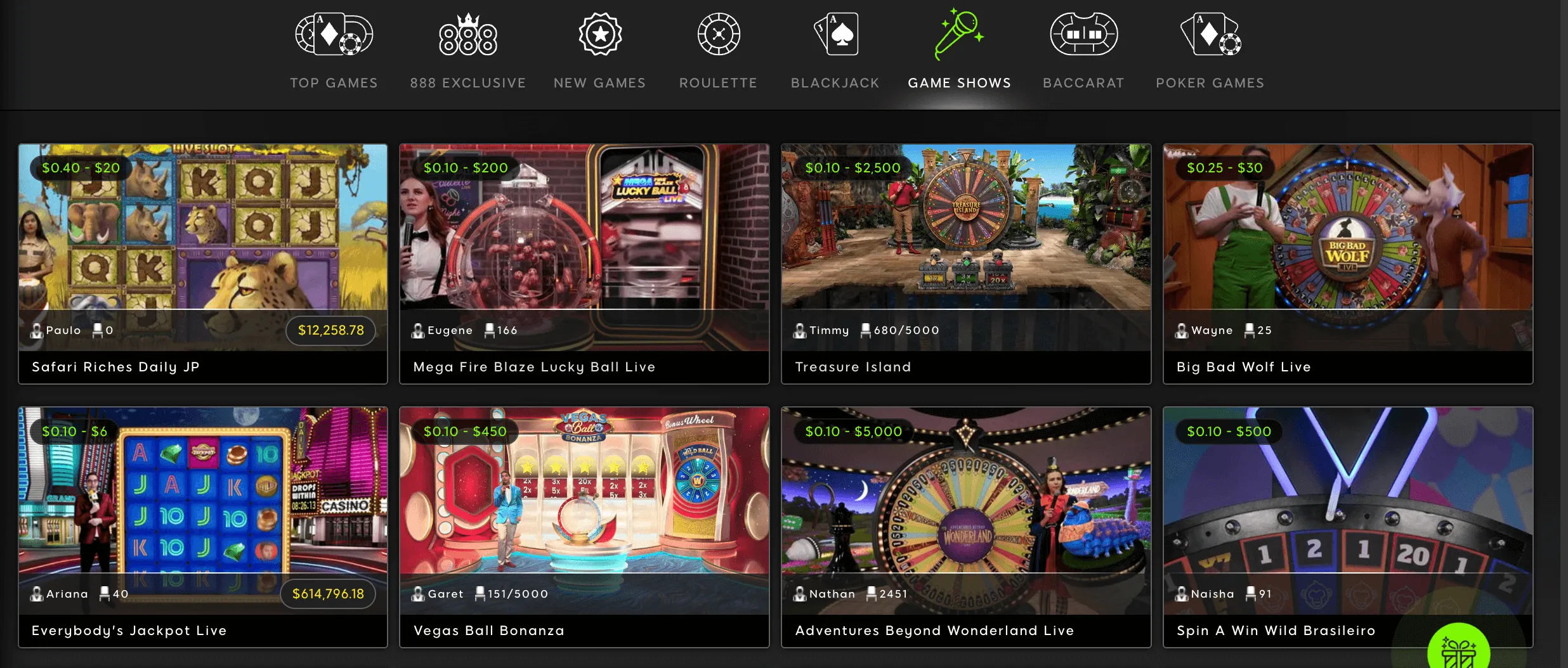 888 casino live casino