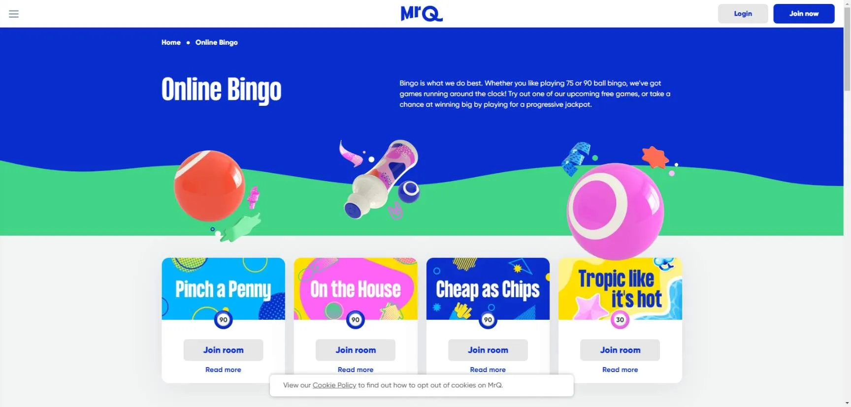 Mr q online bingo games