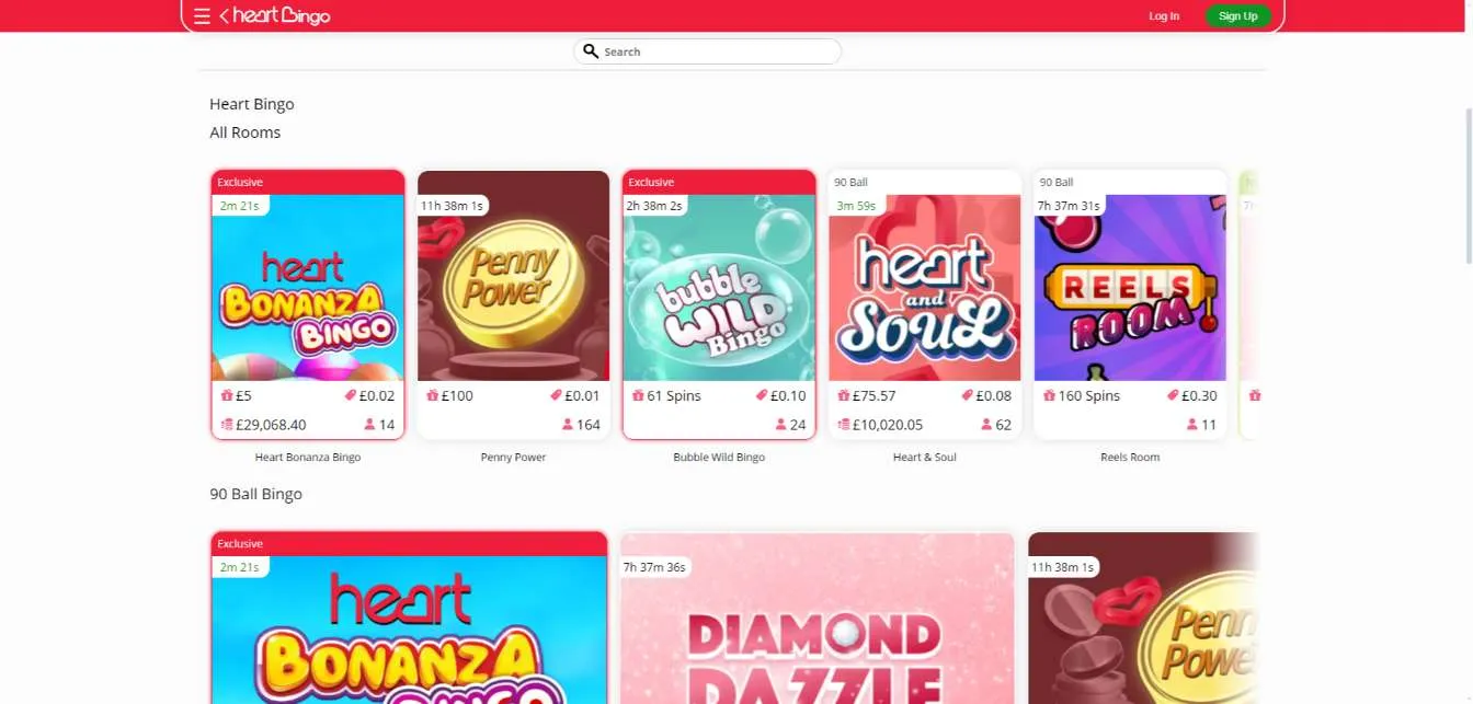 Heart Bingo Casino Bingo Games