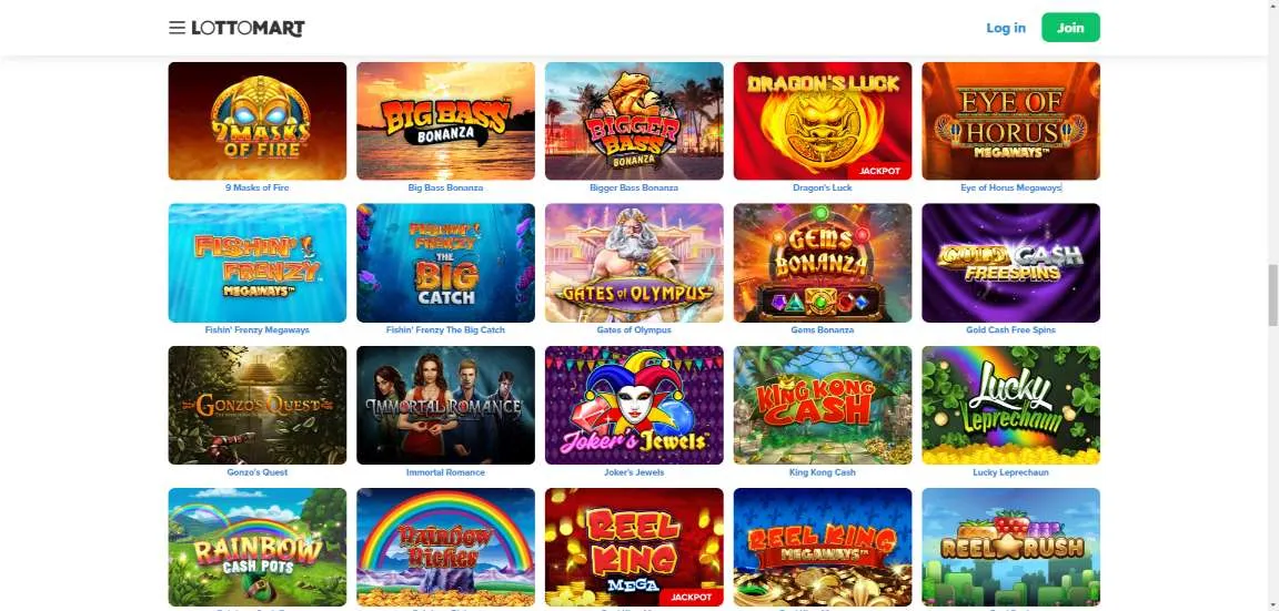 Lottomart Casino Slot Games