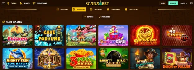 Scarabet Casino Slot Games