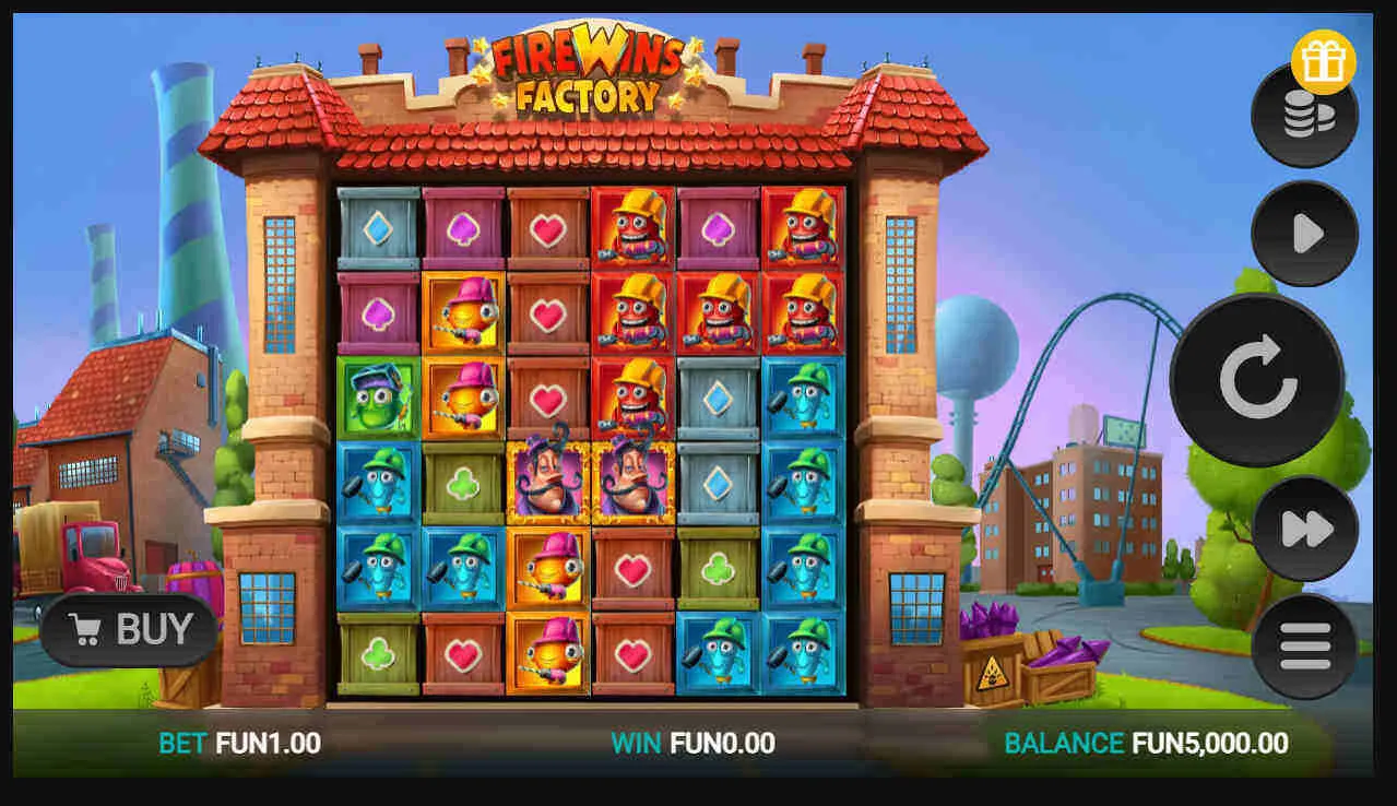 Firewins Factory Online Slot Game Background Image