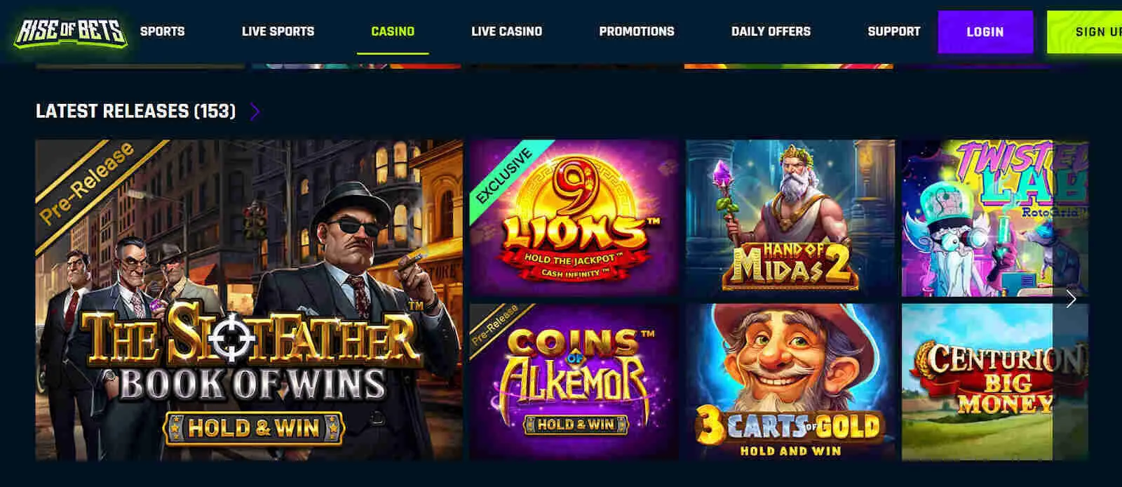 Rise of Bets Slot Games