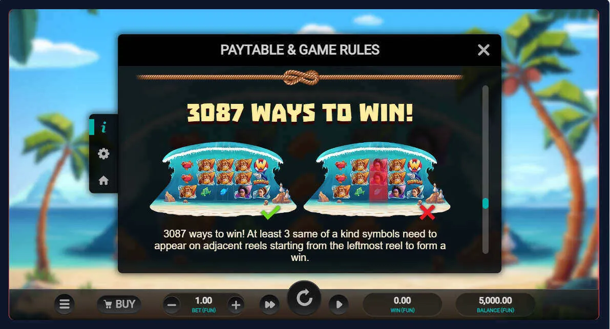 Cowabunga Dream Drop Paytable And Games Rules Background Image