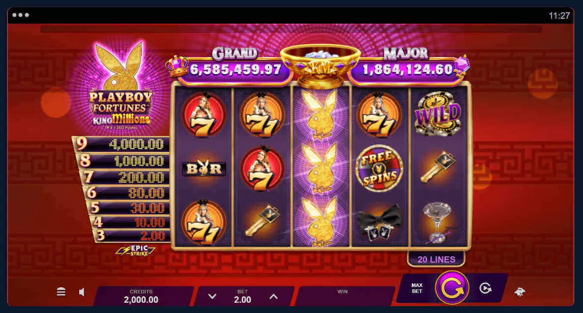 Playboy Fortunes King Millions Gameplay