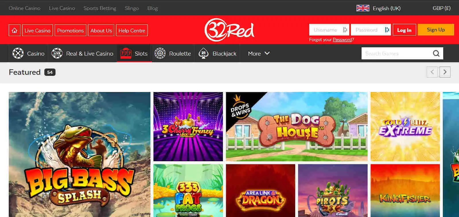 32red Casino Slot Games